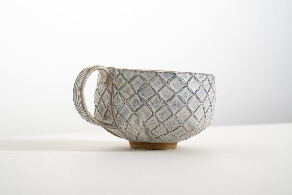 Pleated Cup with Stitched Detail