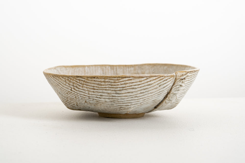 Pleated Bowl with Stitched Detail
