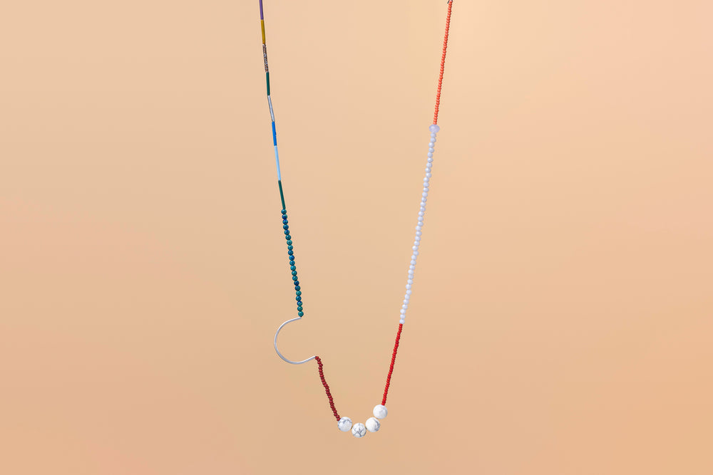 Today is a Good Day Necklace - Howlite & Azurite