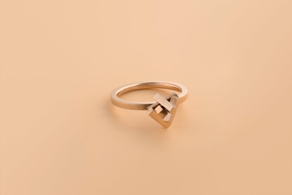 Interlace Solitaire Stacker Ring C