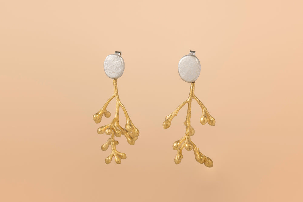Emergence Botanical Dot Earrings