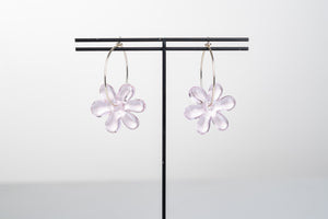 Jelly Flower Hoop Earring