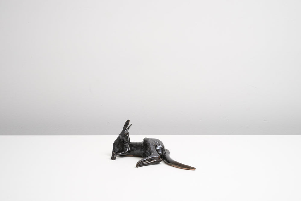 Handbuilt Kangaroo sculpture