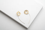Gold and Silver Wrap Earrings