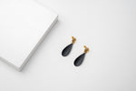 Black and Gold drop earrings