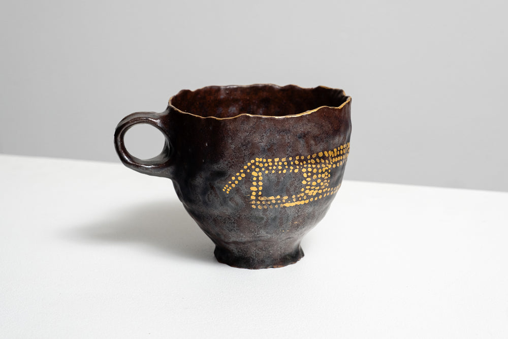 Iron Lustre Pinched Mug