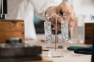 Etched Pewter Earrings with Sue Garrard | SEPPELTSFIELD