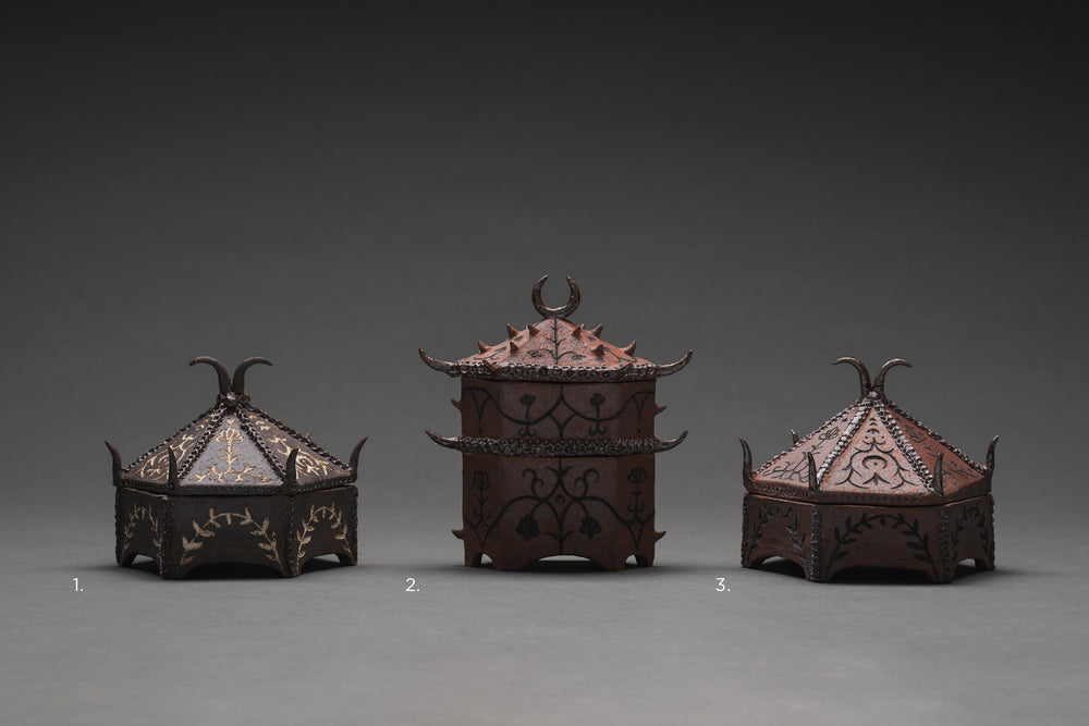 Thorn Spell Box, Rose Spell Box & Crimson Stacked Apothecary Box