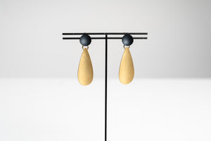 Black and Gold Drop Earrings