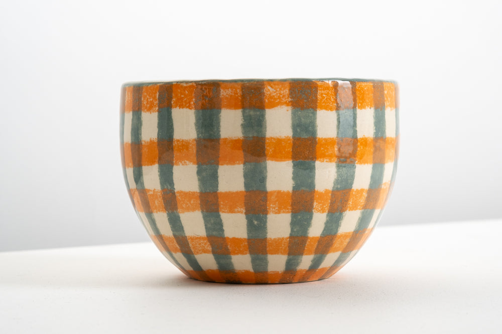 Gingham Stencil Bowl