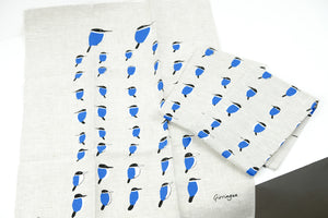 Kingfisher Screen Printed Tea Towel