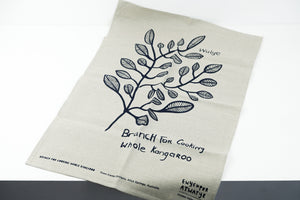 Town Camp Designs Printed Tea Towel - Branch For Cooking Whole Kangaroo
