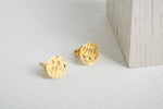 Patterned Gold Studs